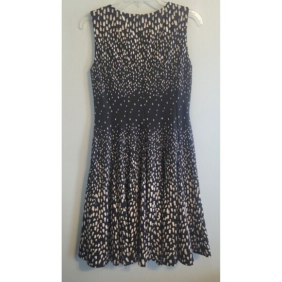 Eliza J. Black and White Sleeveless Polka Dot Swing Dress Size 4 Dancing Party - Picture 7 of 11